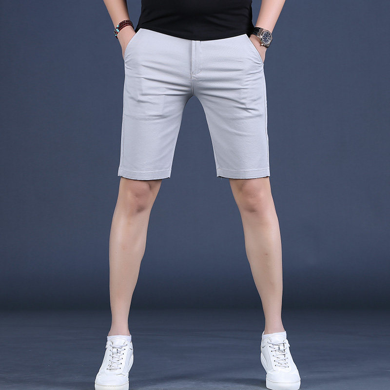 夏季新款短裤男商务灰色休闲工装中裤五分男士西裤子运动裤沙滩裤