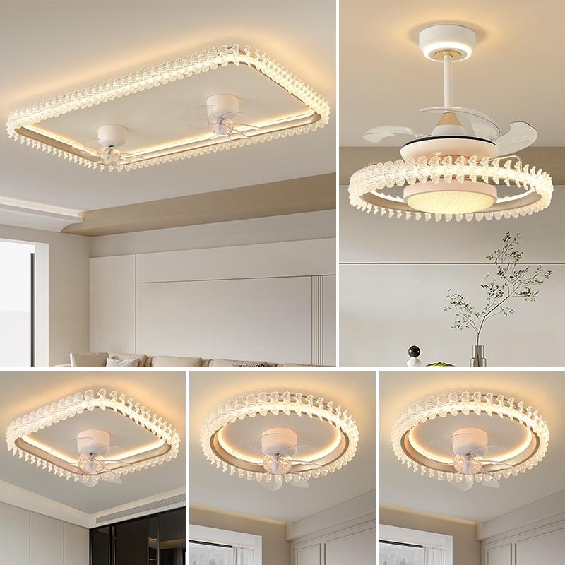 客厅主灯2025新款隐形风扇灯简约现代轻奢卧室餐厅电风扇家用一体