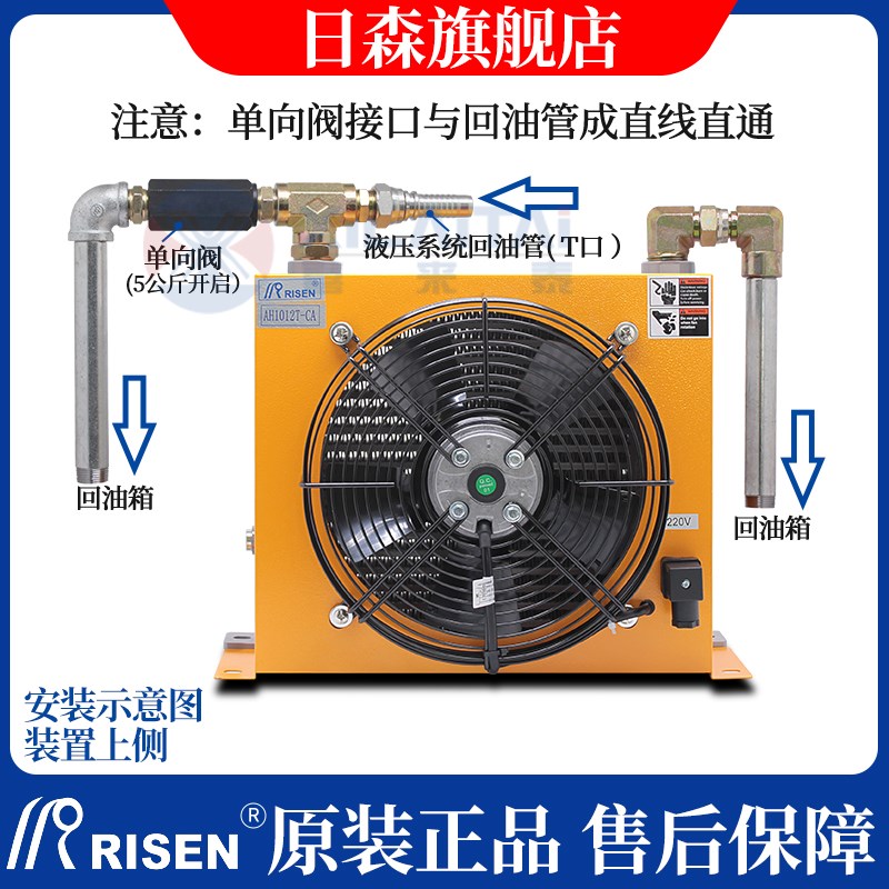 液压系统风冷却器专用配套旁通阀回路保护散热器装置
