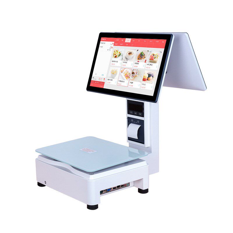 商场15.6寸收银一体称水果店蔬菜熟食电子秤收称重收银机一体秤