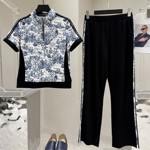 运动套装 2025春装 卫衣裤 妈妈女装 礼物 夏青花瓷优雅女生日礼品时尚