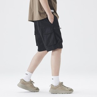 速干透气工装 潮牌宽松五分裤 短裤 夏季 男2025新款 7号仓库昱本男装