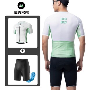 夏季骑行服套装公路自行车单车男士短袖上衣背带短裤女山地车衣服