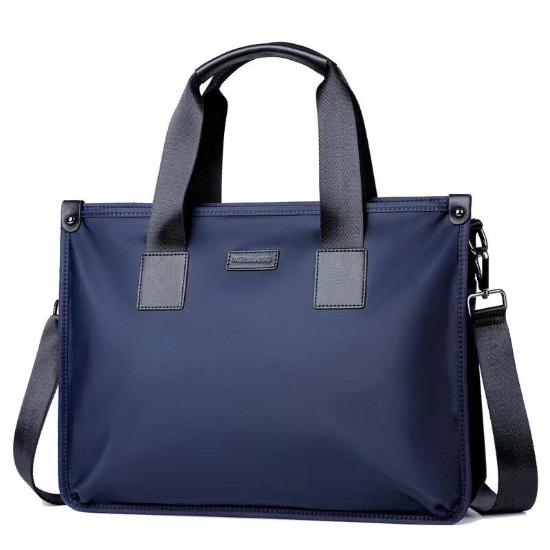 男士大容量单肩斜跨手提电脑包横款帆布休闲包牛津布男包商务背包