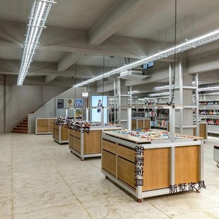 简约铝型材流水台摆台吧台桌收银台店铺展示柜台前台接待台定制