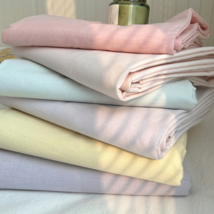 日系纯色水洗棉床单单件被单枕头套三件套宿舍单人炕单非纯棉全棉