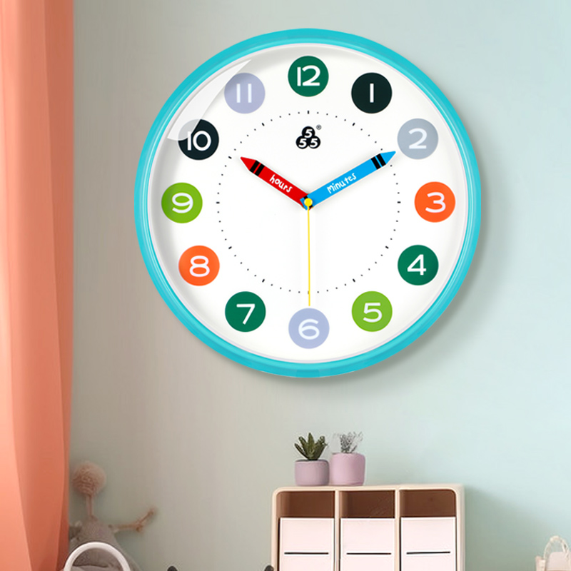 三五牌钟表挂钟客厅静音家用现代简约儿童房时钟挂墙创意2024新款