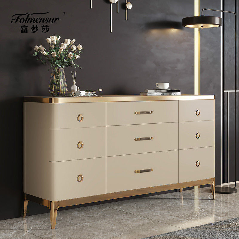 美式轻奢实木九斗柜现代简约六斗柜大容量储物边柜卧室抽屉收纳柜