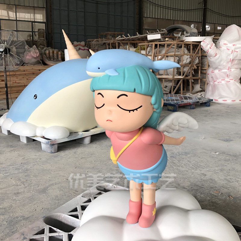 玻璃钢雕塑3D打印模型公仔卡通形象大型户外摆件树脂玩偶工厂定制