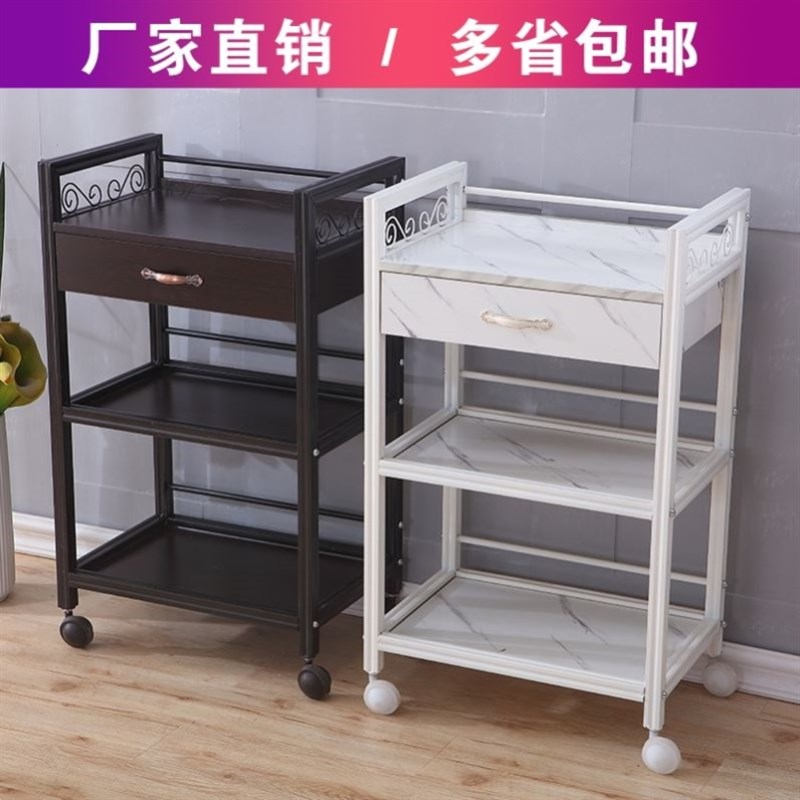 美容推车置物架层带抽屉发廊美容院D小推车理发店工具车美发车推