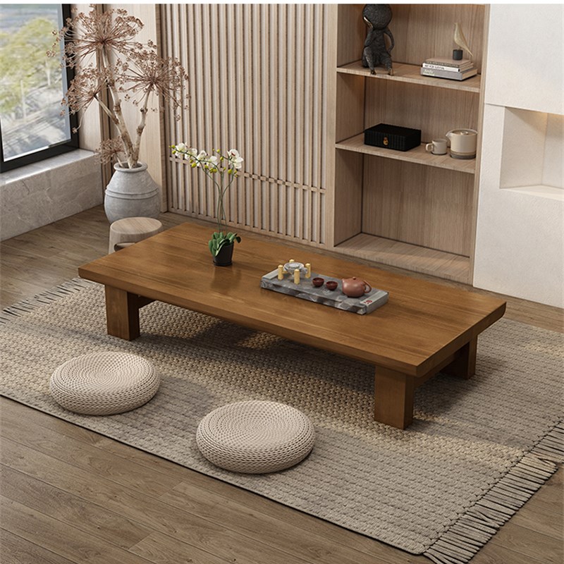 日式实木茶几榻榻米桌子矮桌禅意炕桌功新中式长条地桌阳台小茶几