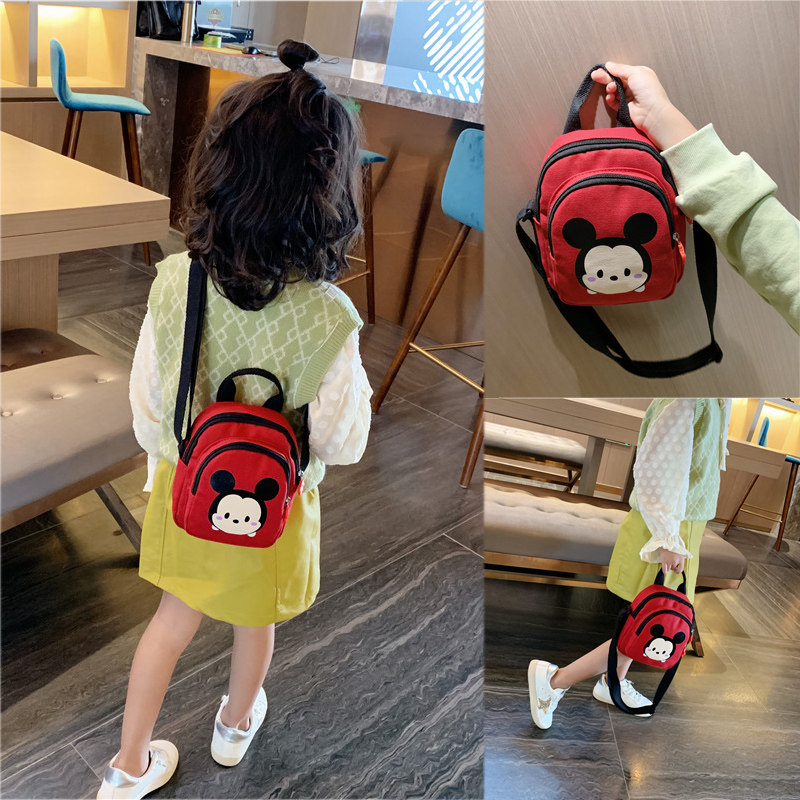 儿童斜挎包时尚小包潮可爱萌卡y通女童手提包百搭小学生女孩帆布