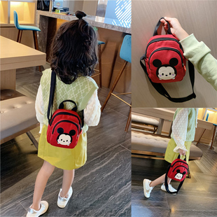 儿童斜挎包时尚小包潮可爱萌卡y通女童手提包百搭小学生女孩帆布
