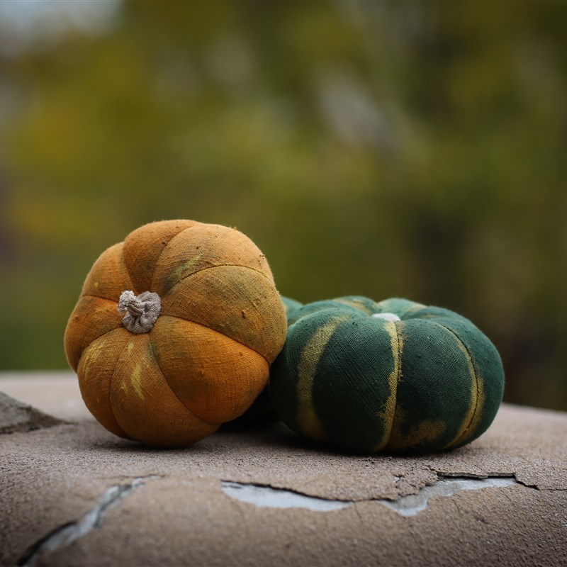 法咪丽手作布艺南瓜手工DIY居家布艺礼品摆件老粗布染布南瓜材料