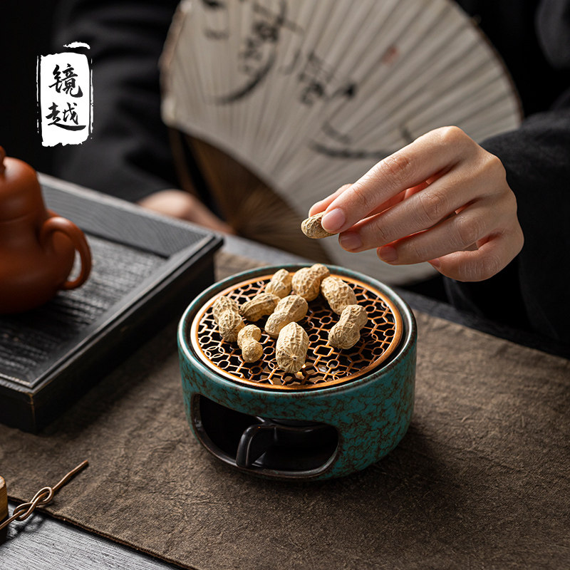 窑变暖茶温茶炉日式蜡烛家用室内加热陶瓷茶壶底座保温煮茶器炉子