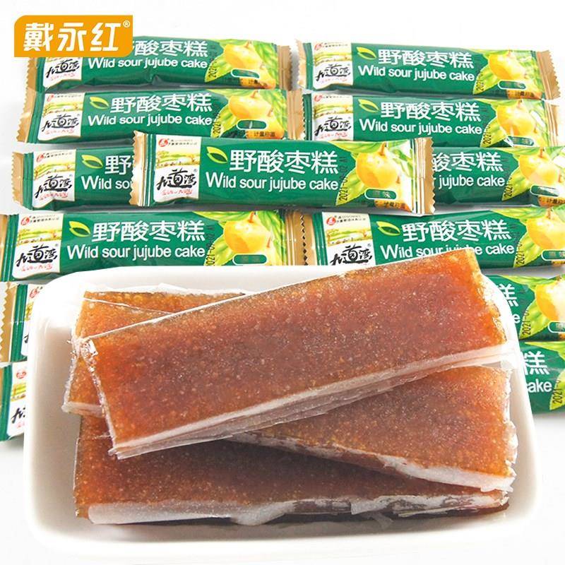 戴永红零食九道湾野酸枣糕散称250g独立小包装酸枣片干酸枣条小吃