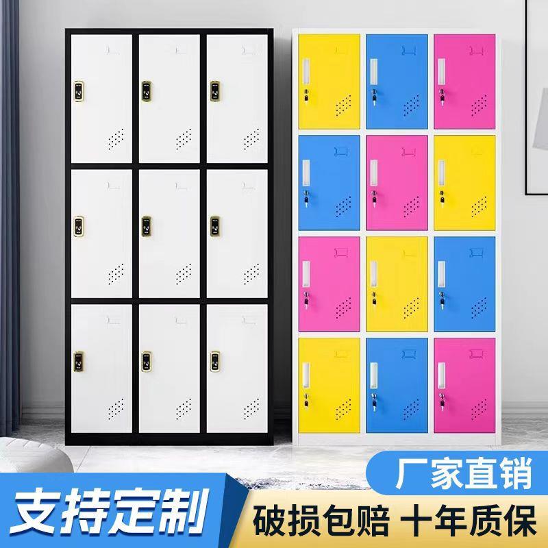 彩色健身房浴室更衣柜员工宿舍铁皮储物柜带锁游泳馆存包换衣柜子