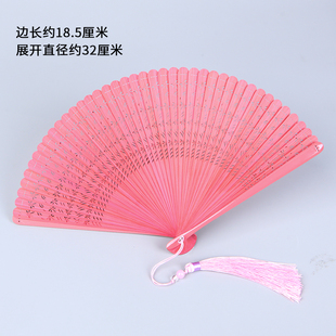 丝艺堂古风折扇手工扇子全竹折扇中国风舞蹈扇子全竹蜻蜓迷你折叠