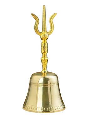 法器用品手摇法铃黄铜仿古道家铃加厚家用金刚铃杵三清铃佛铃摆件