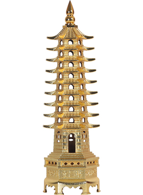 纯铜文昌塔摆件仿古九层宝塔中式家居书房摆设铜工艺品送礼品