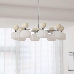 法式奶油风客厅吊灯南瓜灯客厅主灯复古客厅主灯卧室灯中古灯具