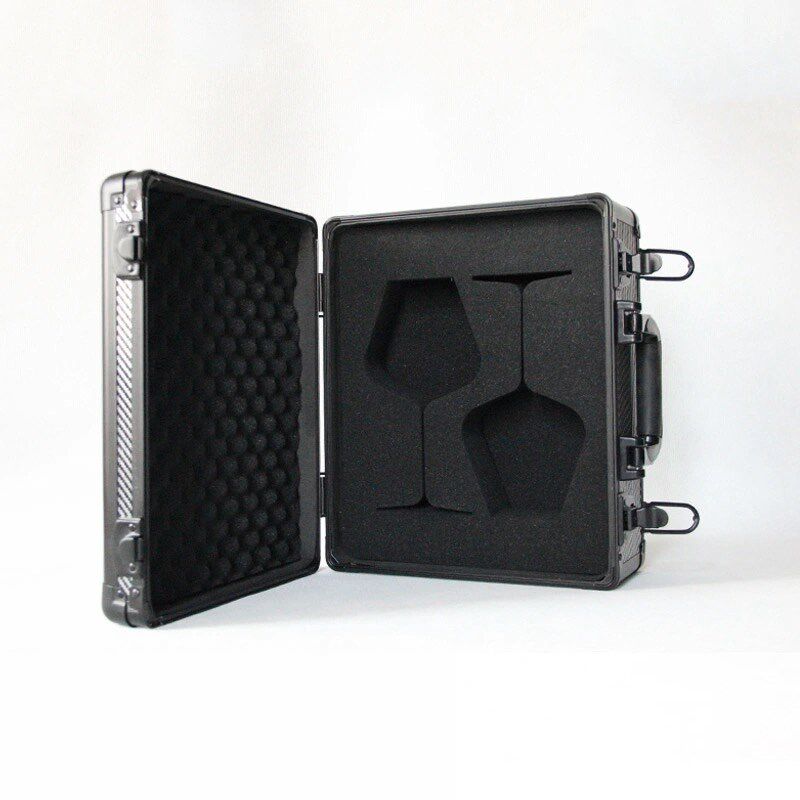 细杆勃艮第大容量红酒杯套装超薄水晶玻璃红葡萄酒杯双支收纳盒子