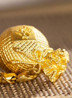 朱炳仁铜 福满财满小钱袋挂件招财汽车挂件包包配饰铜钱袋装饰礼