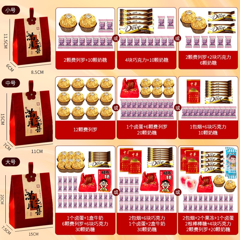 幼儿园儿童生日礼品袋糖果盒空盒伴手礼宝宝满月百日宴周岁喜糖盒