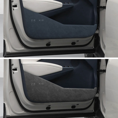 适用于极氪X车门防踢垫翻毛皮车门板防刮防蹭保护贴内饰改装配件