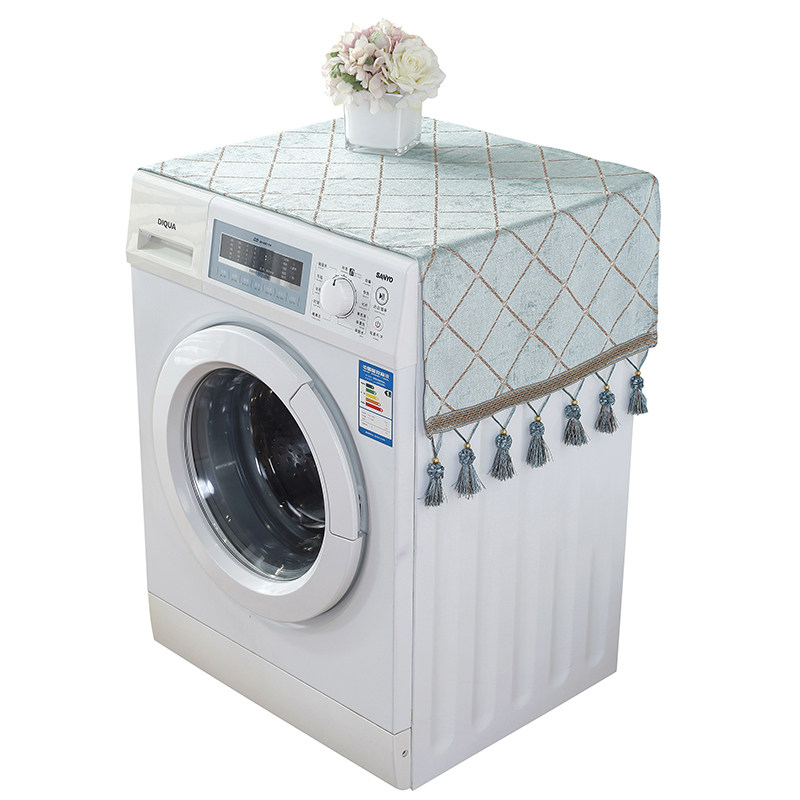 欧式洗衣机防尘布家用冰箱盖布双开门冰箱防尘罩盖巾滚筒布艺垫子