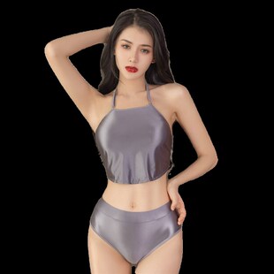 中腰提臀内裤 衩薄三角裤 头裤 吊带紧身肚兜女士性感油亮丝滑紧身裤