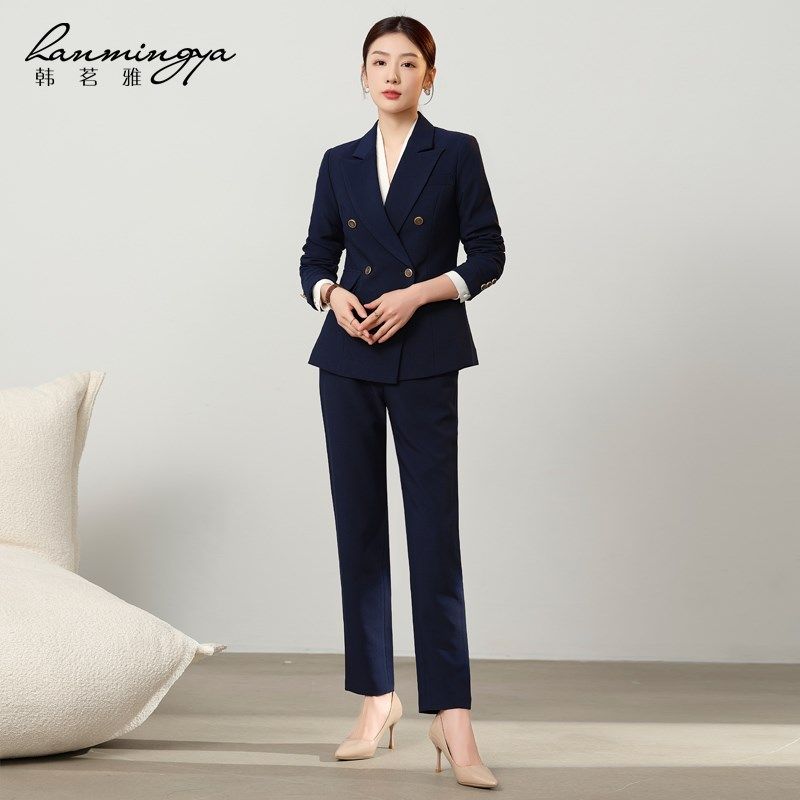 公务员职业西装套装女2024秋新款面试正装气质小个子高级感工作服