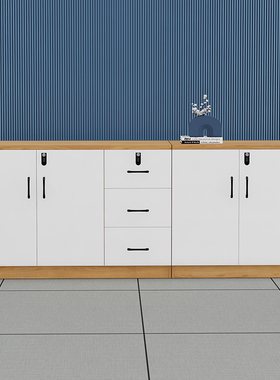 办公室文件c柜矮柜落地资料柜收纳置物柜木质储物柜子密码锁抽屉