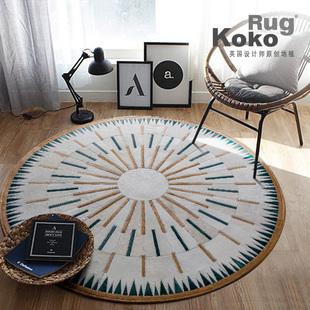 家用钢琴垫地毯i圆形三角客厅卧室房间摇椅转椅隔音吸音茶几毯地