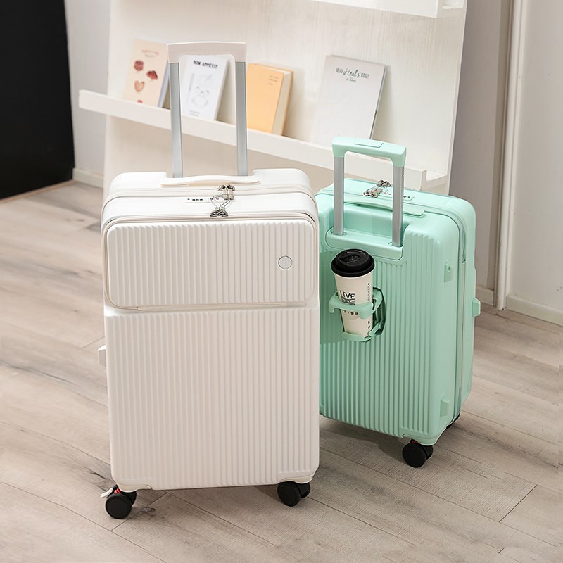 行李箱女前置开口多m功能旅行拉杆箱24寸万向轮密码小型登机箱男2