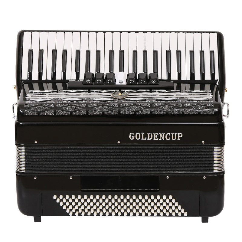金杯手风琴60/96/120贝斯初E学成人手风琴乐器三四排簧手风琴