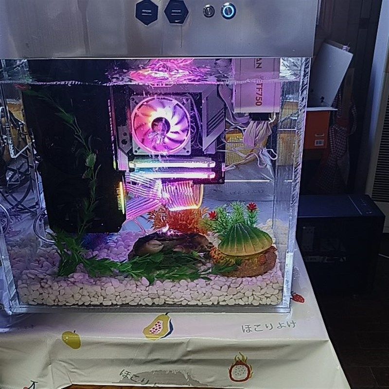 透明台式电d脑机箱定制水冷液冷DIY亚克力电脑外壳UV打印个性装饰