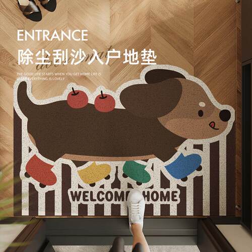 入户门丝圈脚垫可裁剪门垫地垫进门家用H玄关地毯门口垫子耐脏定