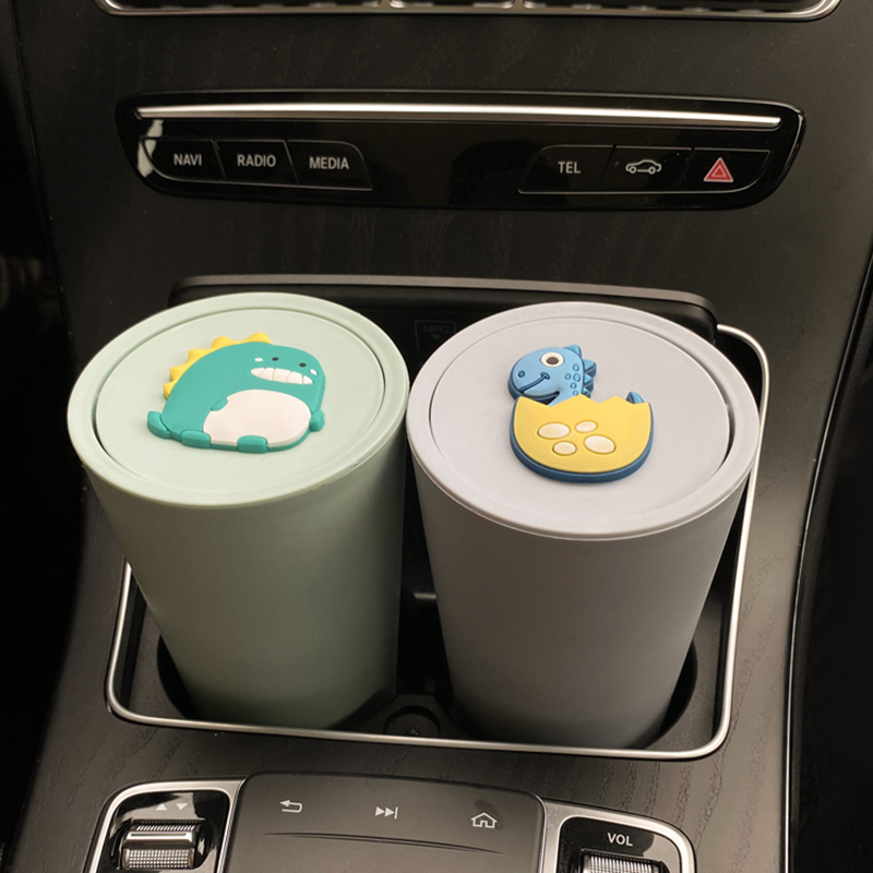 车载卡通可爱垃圾桶汽车内垃圾袋前排装饰品迷你雨伞收纳置物箱