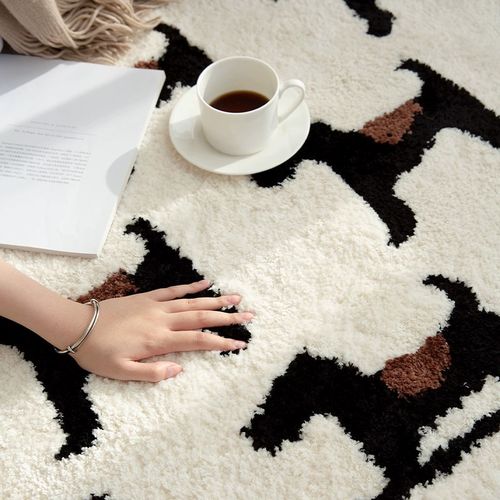 趣味小狗毛绒地毯卧室冬天加厚儿童床边毯长条阳台飘窗垫窗台垫