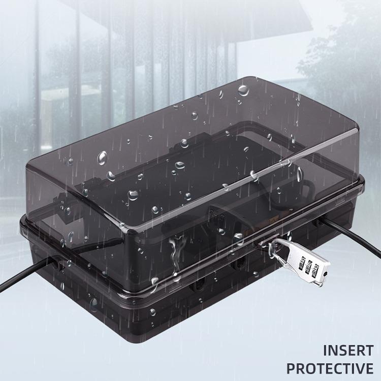 卫生间插线板防水盒室外电源插座防溅盒接线板保护罩盖排插防尘盒