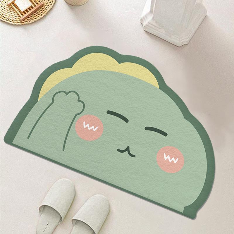 浴室硅藻泥地垫吸水卫生间厕所脚垫防滑洗手间速干小地毯家用卡通