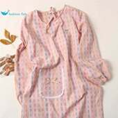 长袖 成人韩版 清新可爱水洗棉布厨房围裙防污家务清洁夏季 少女罩衣