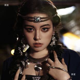 苗疆男发饰少年感抹额头绳绑带古风蒙古苗族头饰男童饰品汉服发带