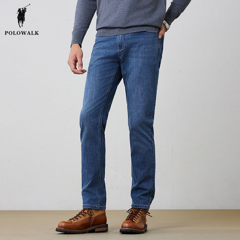 POLOWALK牛仔裤男士秋季新款美式复古合体直筒裤潮流长裤子男,男装,牛仔裤,淘宝优惠券,粉丝福利购,淘宝优惠卷