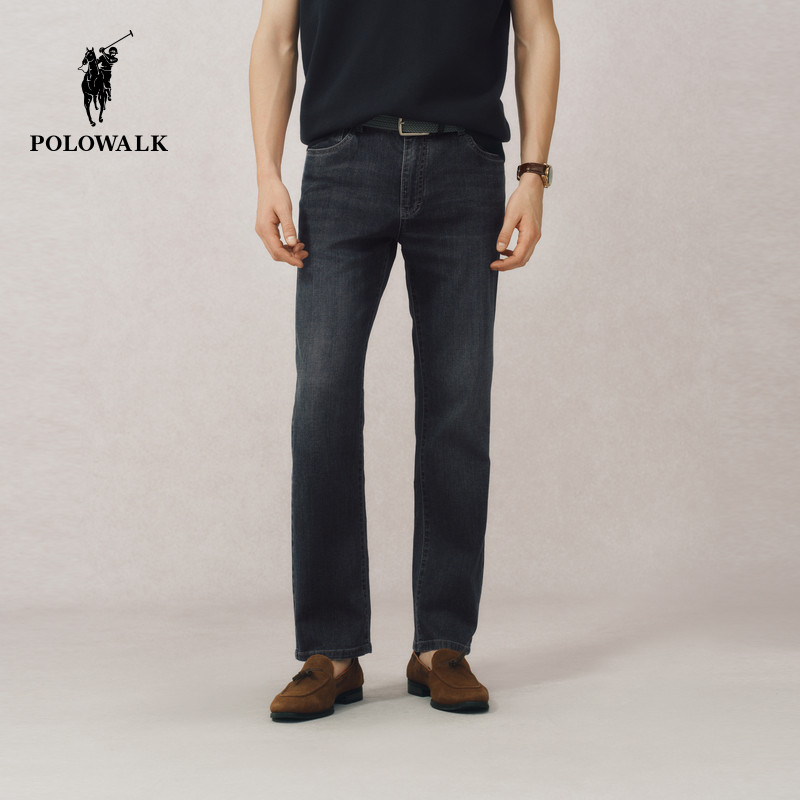 POLOWALK男式牛仔裤2025秋夏新品修身百搭牛仔裤直筒男装下装,男装,牛仔裤,淘宝优惠券,粉丝福利购,淘宝优惠卷