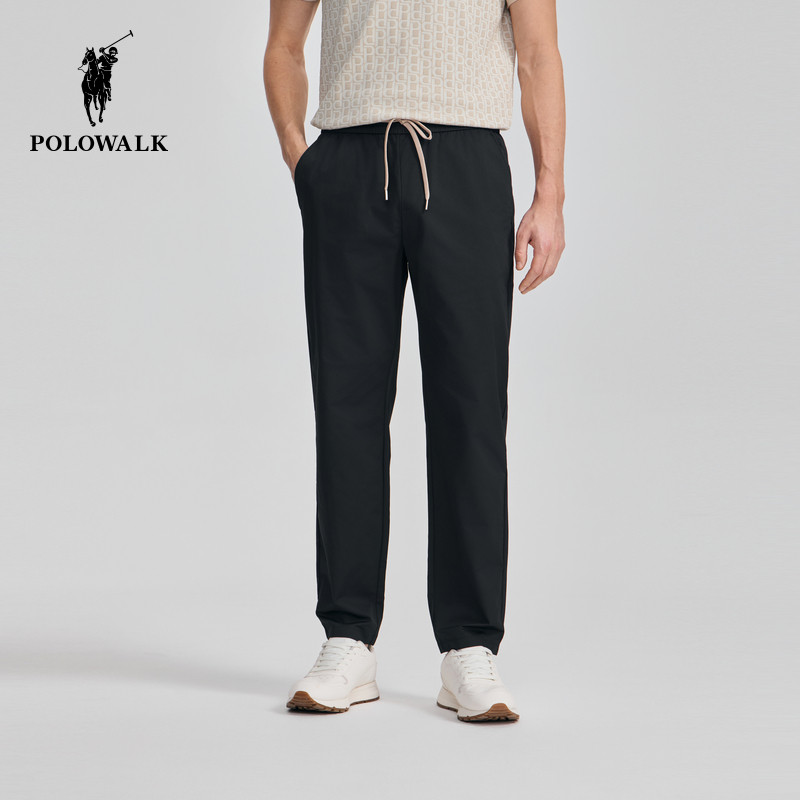 POLOWALK男式休闲裤2025秋夏裤新品松紧腰显瘦直筒裤轻薄男款下装,男装,休闲裤,淘宝优惠券,粉丝福利购,淘宝优惠卷