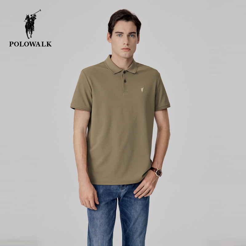 POLOWALK短袖polo衫男士夏季新款宽松短袖T恤打底衫保罗上衣