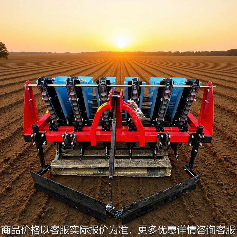 汽油手推式大蒜播种机 四行蒜瓣种植机 农用多行种蒜机
