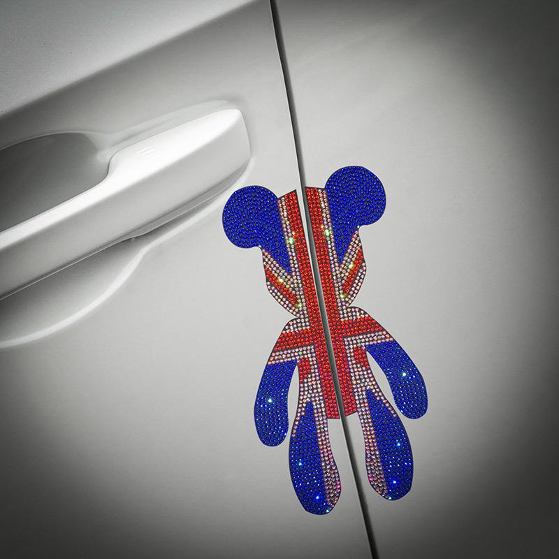 镶钻车门防撞贴卡通门边防刮防擦条后视镜保护贴通用型可爱汽车贴